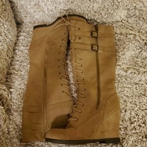 MIA Lace up Wedge Boots